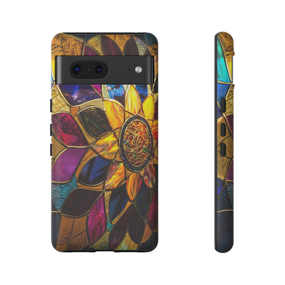 Cosmic Stained Glass Mandala Phone Case