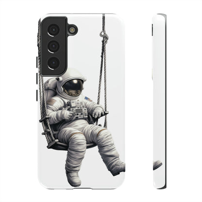 Astronaut on a Swing Phone Case