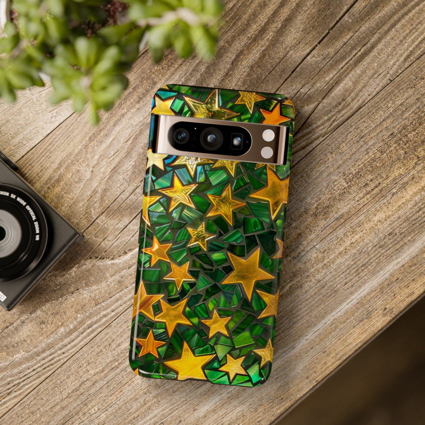 Green Celestial Stained Glass Mosaic Phone Case