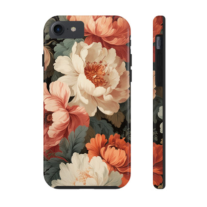 Vintage Floral Aesthetic Phone Tough Case Antique Print for iPhone 14 11 Pro 12 13 XR XS X 7+ 8 Boho Nature Flowers Cottage Core