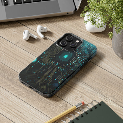 Neon Nexus: Cyberpunk Circuit Board | Futuristic Tech-Inspired iPhone Case