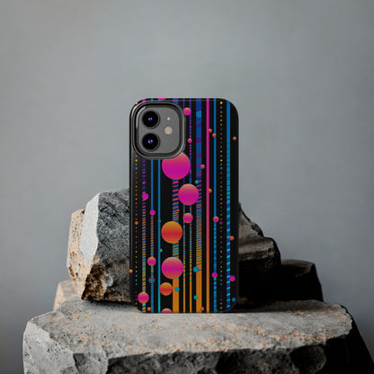 Experience a Blast from the Past: Retro Psychedelic Bubbles Tough Case for Apple iPhone Models