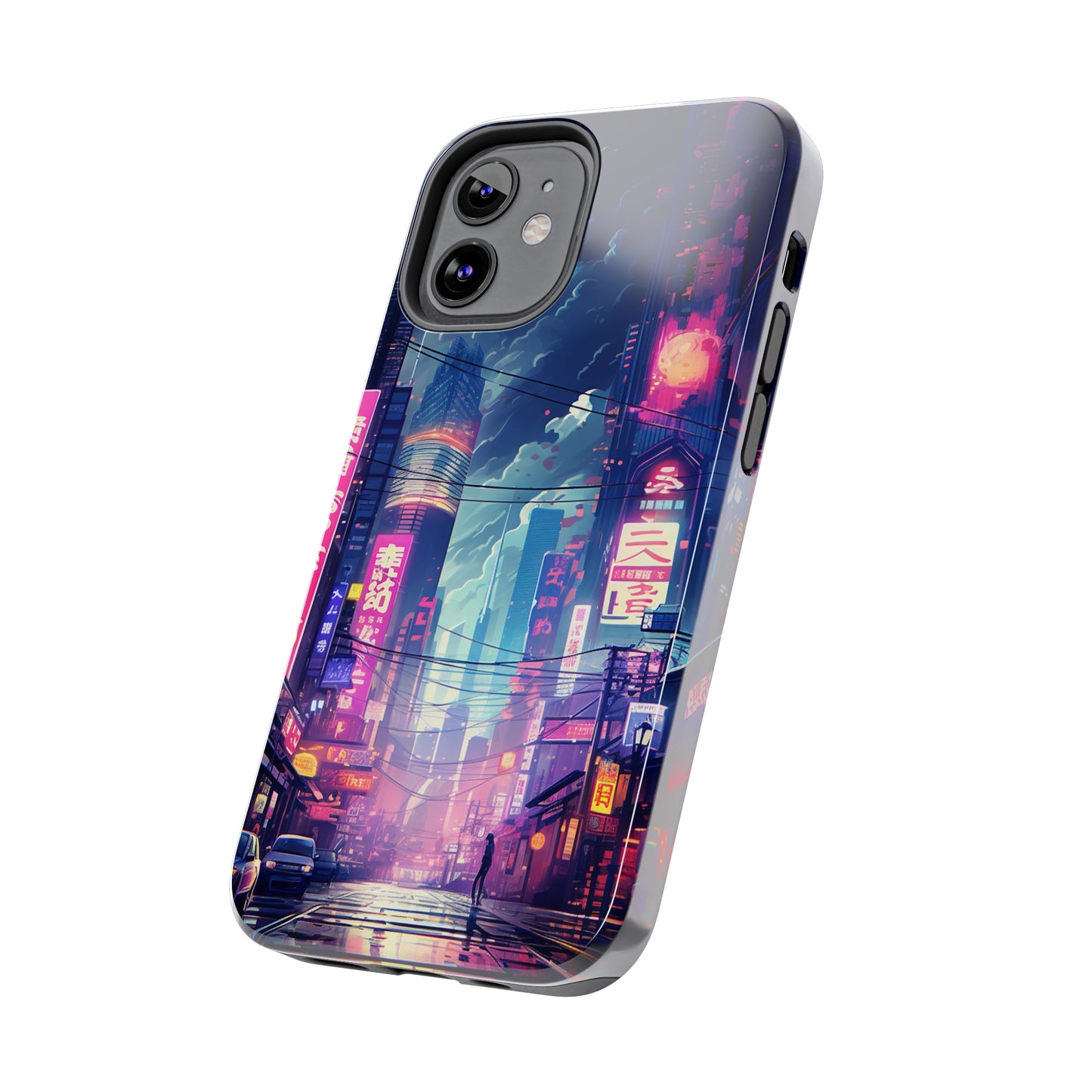 Synthwave Japanese Cyberpunk Night City iPhone Case