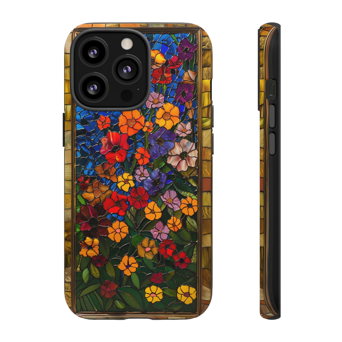 Gustav Klimt Style Flower Garden Painting Phone Case for iPhone 15, 14, Pro Max, 13, 12 & Samsung Galaxy S23, S22, S21, Google Pixel