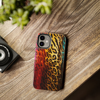 Kaleidoscopic Wild: Psychedelic Rainbow Leopard Print | Dazzling iPhone Case