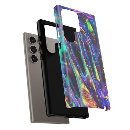 Marbled opalescent Holographic Print Phone Case