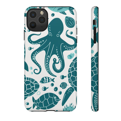 Undersea World Octopus, Turtle, Manta Ray Phone Case