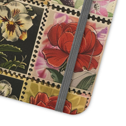 Vintage Floral Stamp Collection Flip Case