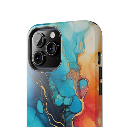 Marbled Watercolor iPhone Case | Embrace the Mesmerizing Multicolor Art