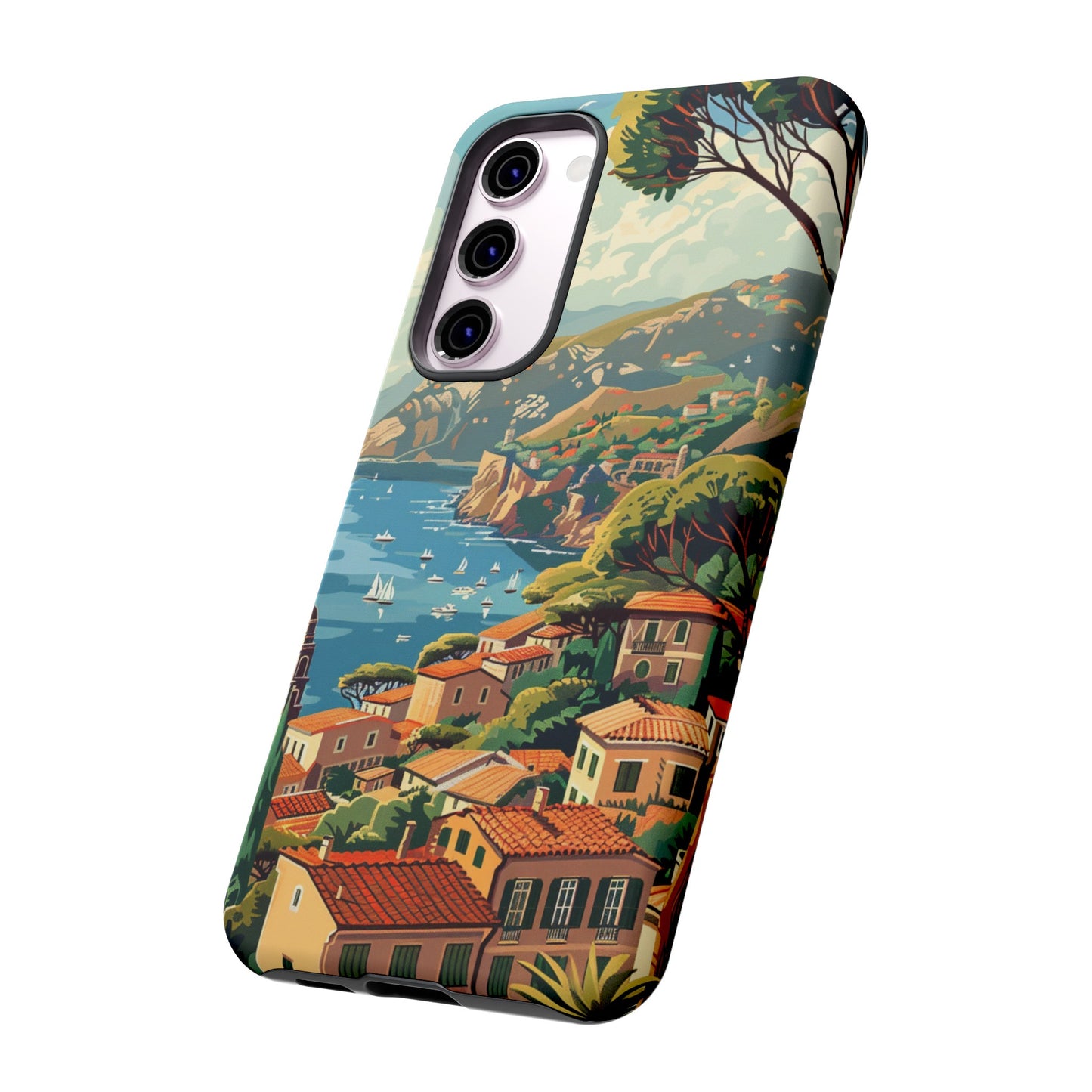 Midcentury French Riviera Landscape Painting Phone Case