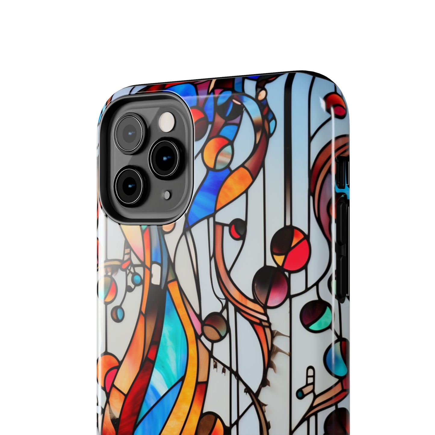 Golden Era Elegance: Art Deco Stained Glass iPhone Case | Vintage Glamour in Modern Protection