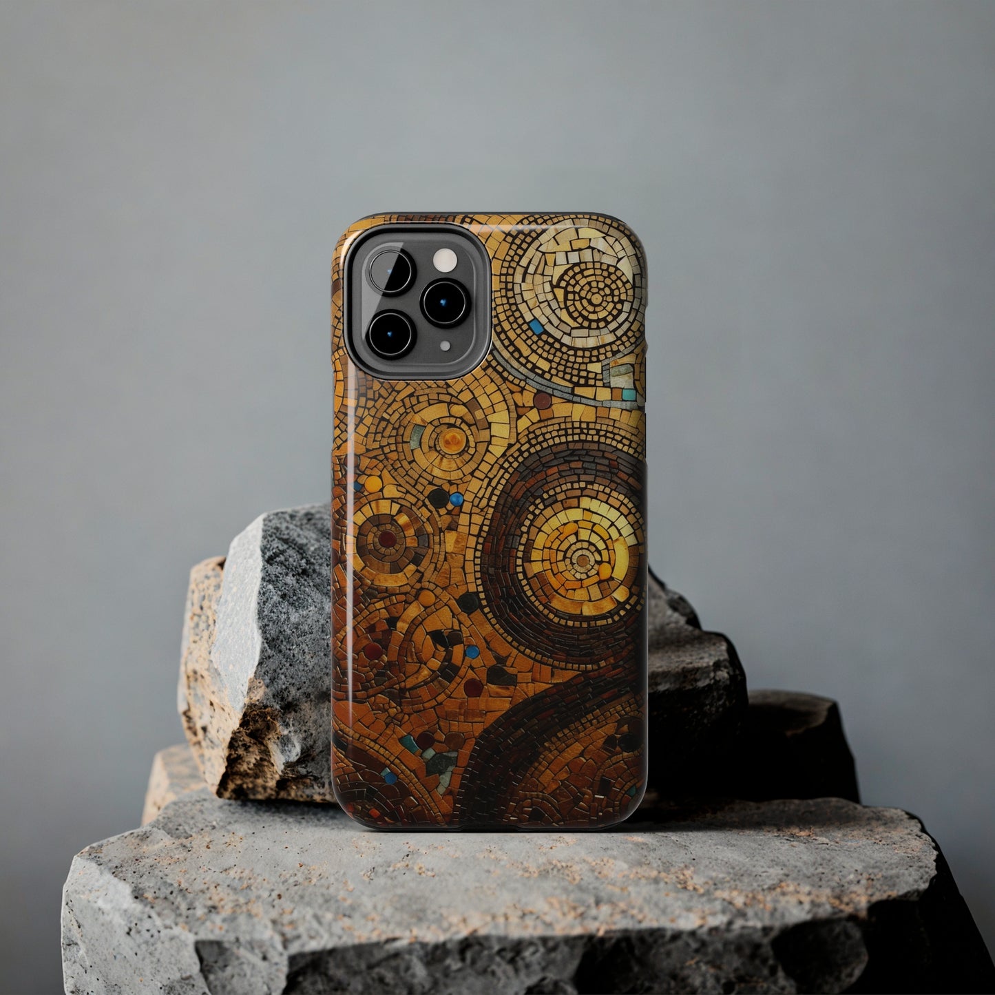 Golden Spiral Tile iPhone Case | Add Glamour and Elegance to Your Device