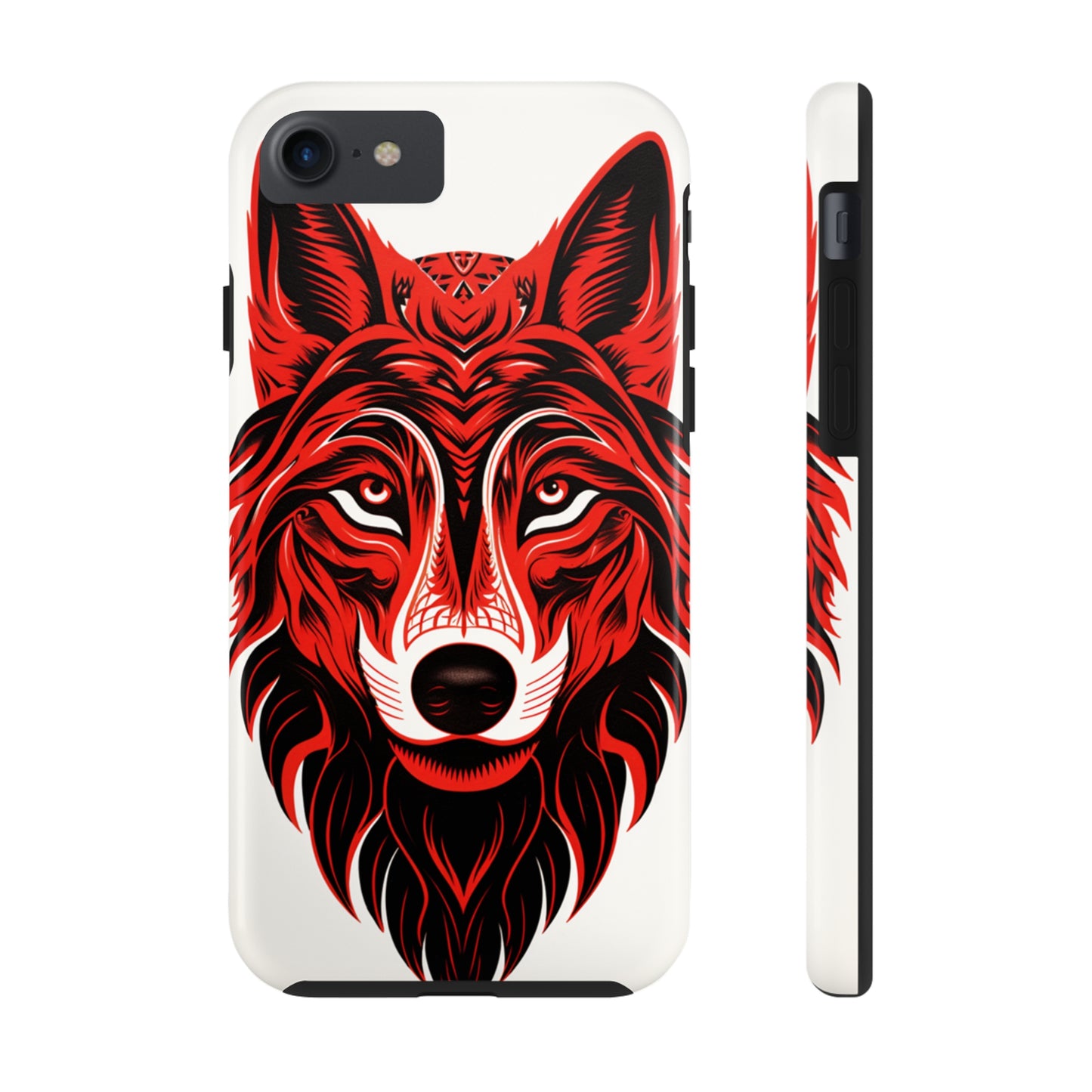 Mystic Echoes: Native American Tribal Wolf | Cultural Heritage iPhone Case