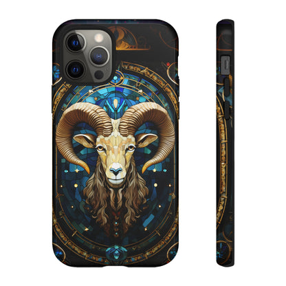 Aries Astrology Stained Glass Design Phone Case