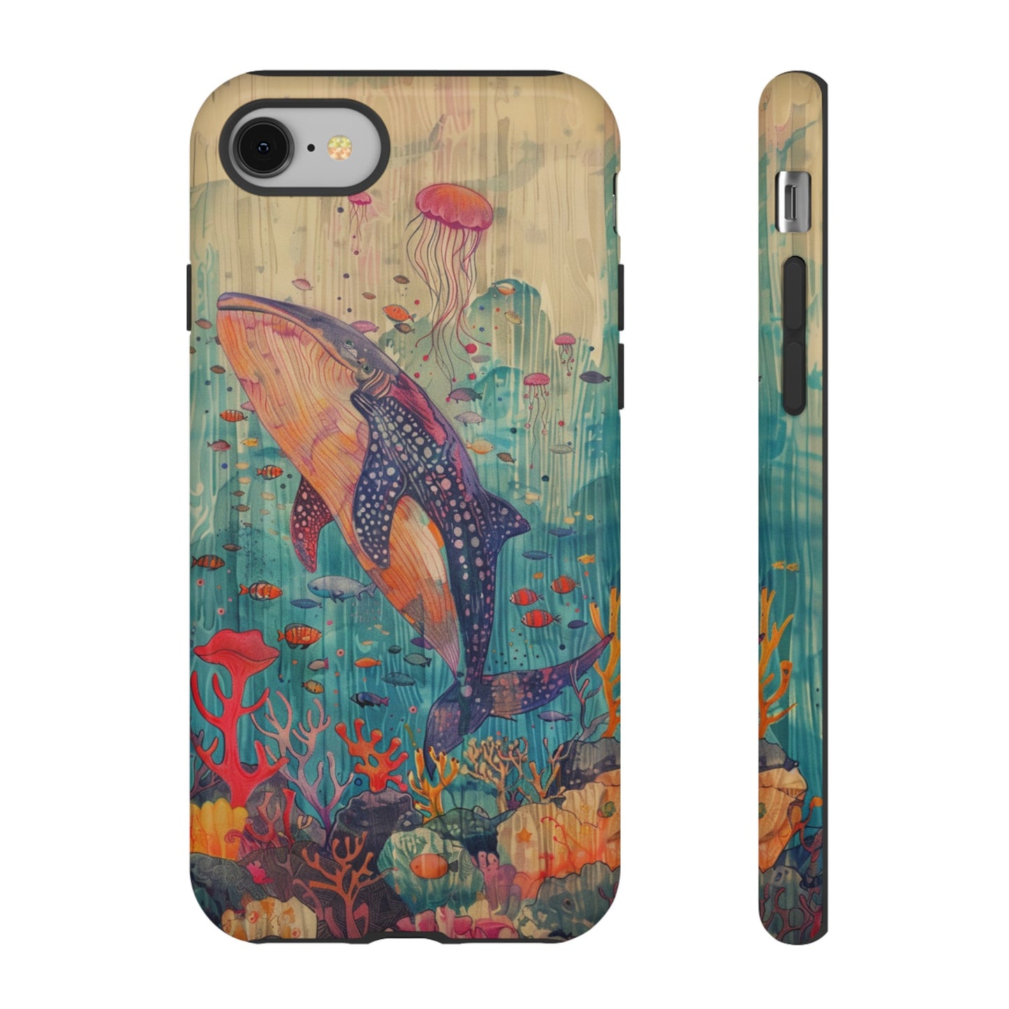 Whale Shark, Turtle, Manta Ray Phone Case