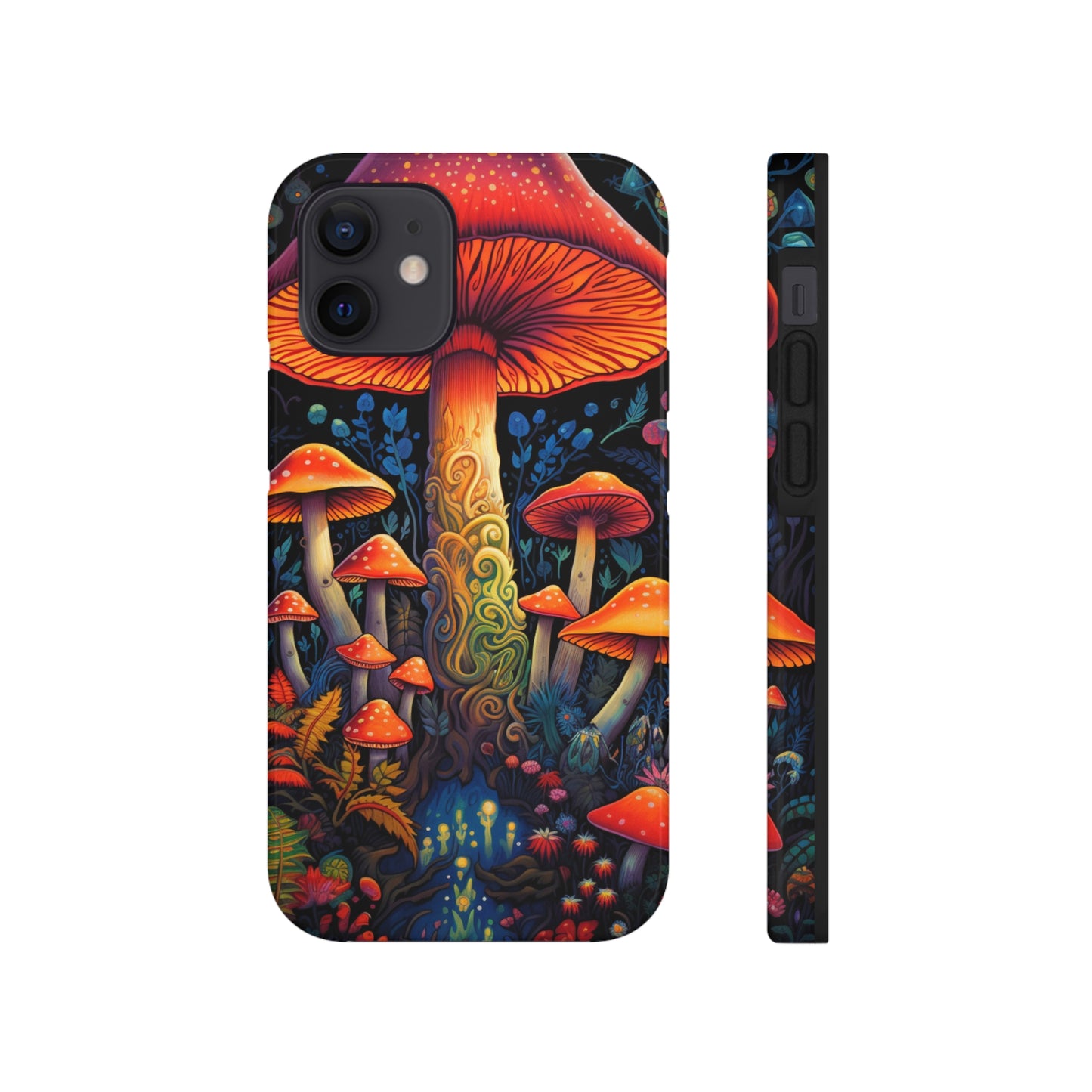 Trippy Magic Mushroom Tough iPhone Case | Psychedelic Art Phone Cover