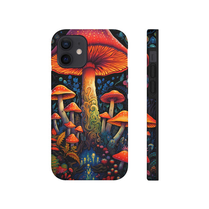 Trippy Magic Mushroom Tough iPhone Case | Psychedelic Art Phone Cover