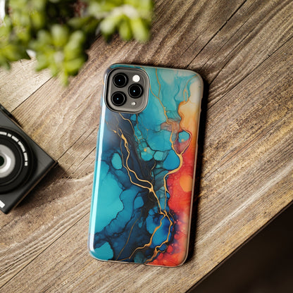 Marbled Watercolor iPhone Case | Embrace the Mesmerizing Multicolor Art