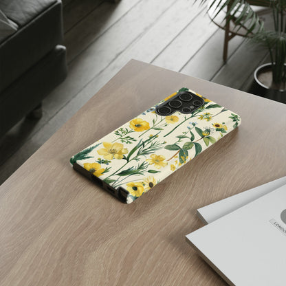 Floral Sage Yellow Wildflower Phone Case