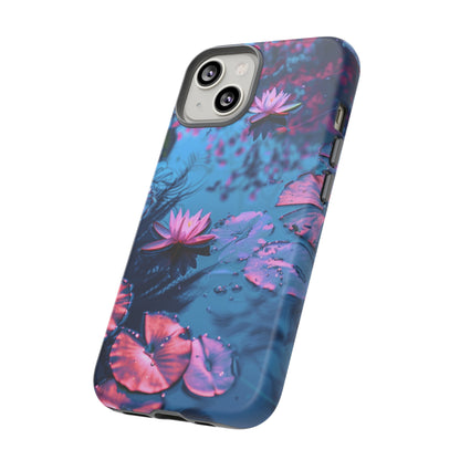 Magenta and Blue Color Zen Lily Pad Phone Case