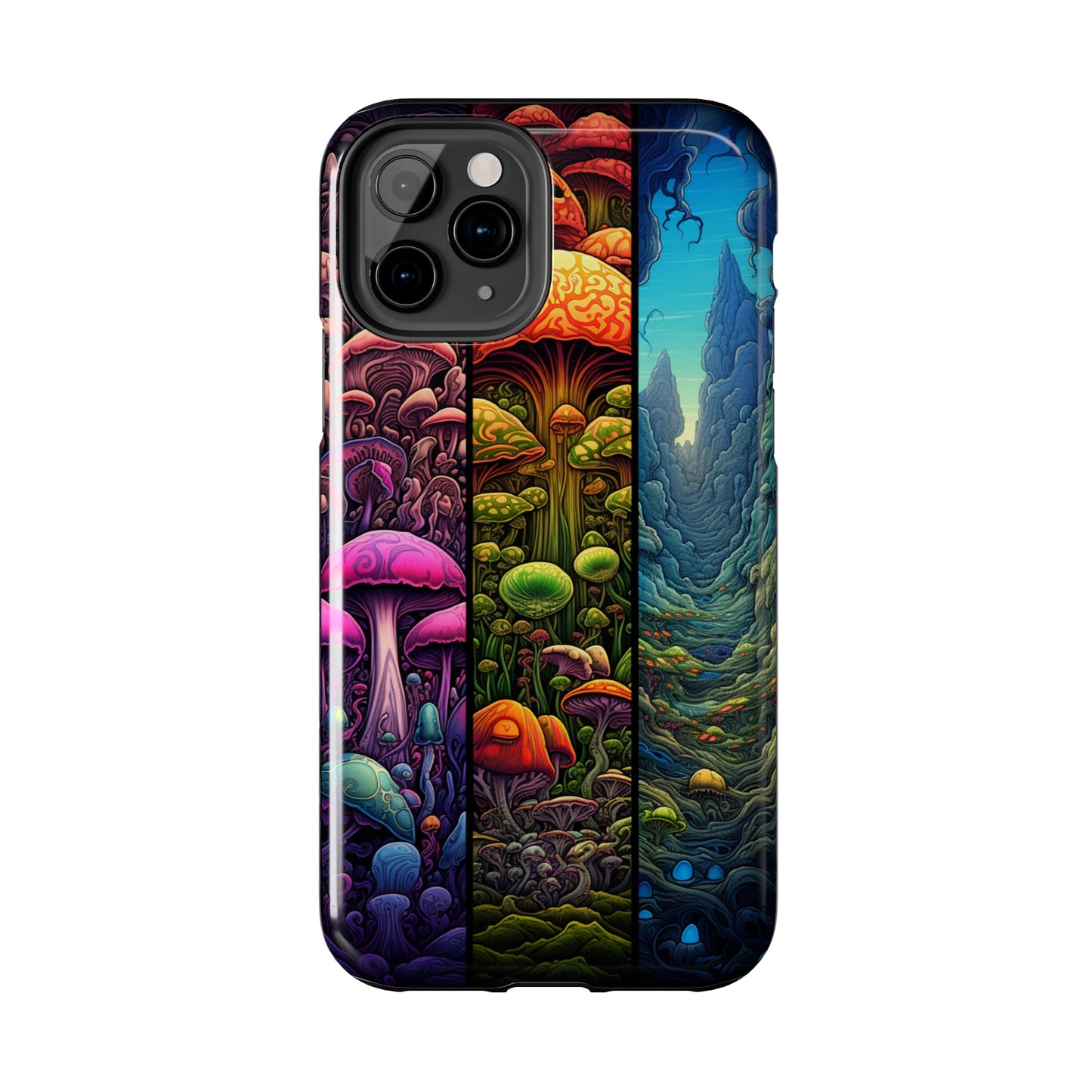 Life is just a fantasy, Mushroom, Flower Stained Glass iPhone Case | Psychedelic Natural Beauty