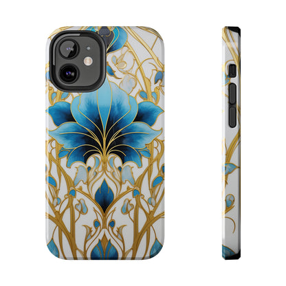 Floral Elegance: Art Deco Stained Glass iPhone Case | Vintage Glamour in Modern Protection iPhone Case for Models 11 through 14 Pro Max