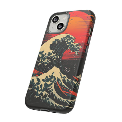 Great Wave off Kanagawa Retro Sunset