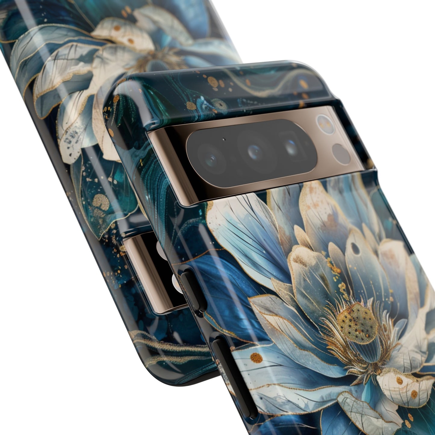 Zen Stained Glass Lotus Floral Design Phone Case