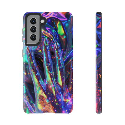 Marbled opalescent Holographic Print Phone Case