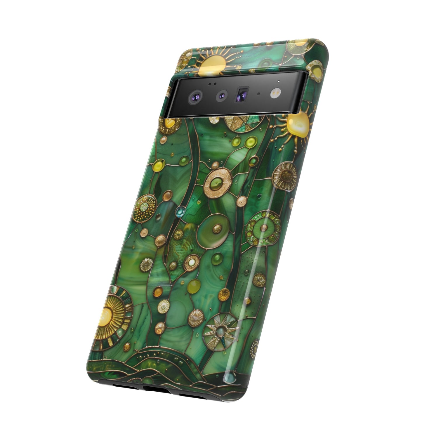 Green Celestial Stained Glass Mosaic Phone Case