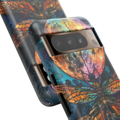 Full Moon Stained Glass Dragonfly Phone Cover