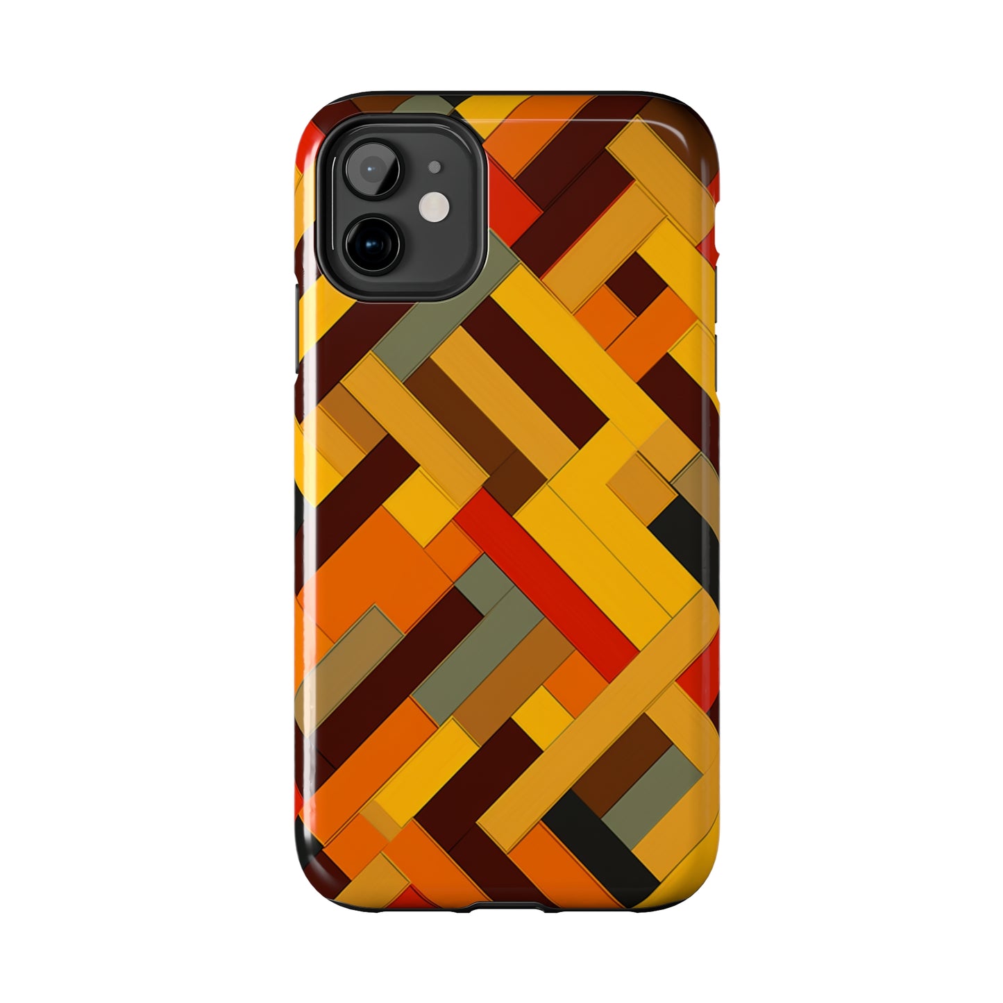 iPhone Tough Case: Intricate & Durable - The Weave Geometric Art Pattern