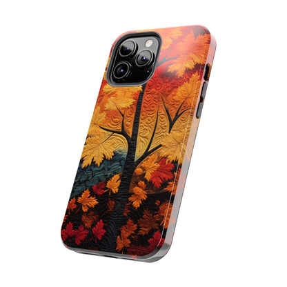 Autumn Forest Embroidered iPhone Case