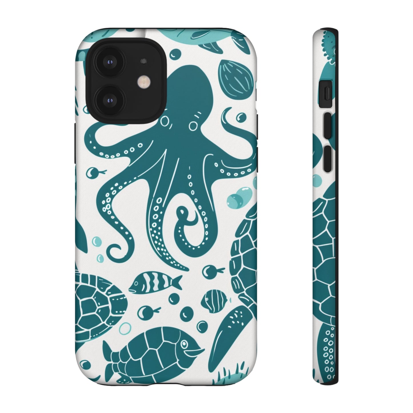 Undersea World Octopus, Turtle, Manta Ray Phone Case