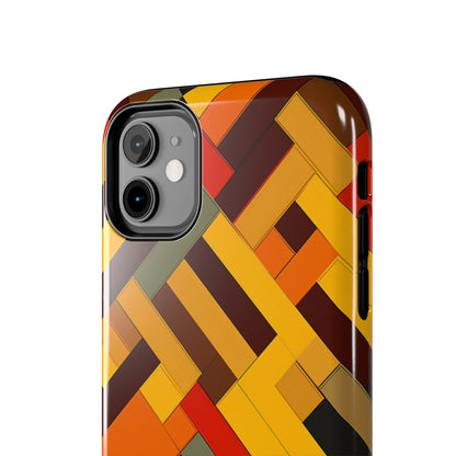 iPhone Tough Case: Intricate & Durable - The Weave Geometric Art Pattern