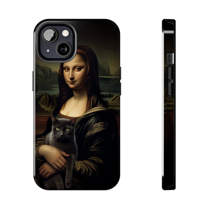 Mona Lisa with Cat iPhone Case | Art Phone Cases