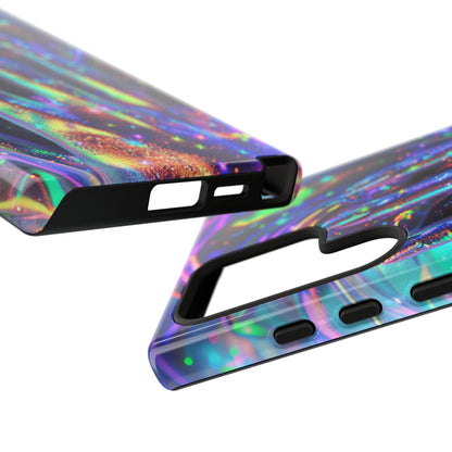 Marbled opalescent Holographic Print Phone Case