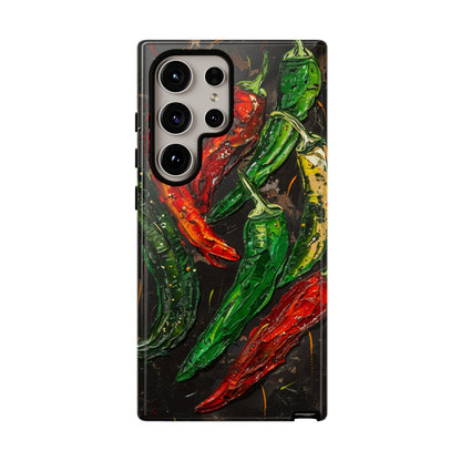 Green and Red Chili Peppers Phone Case