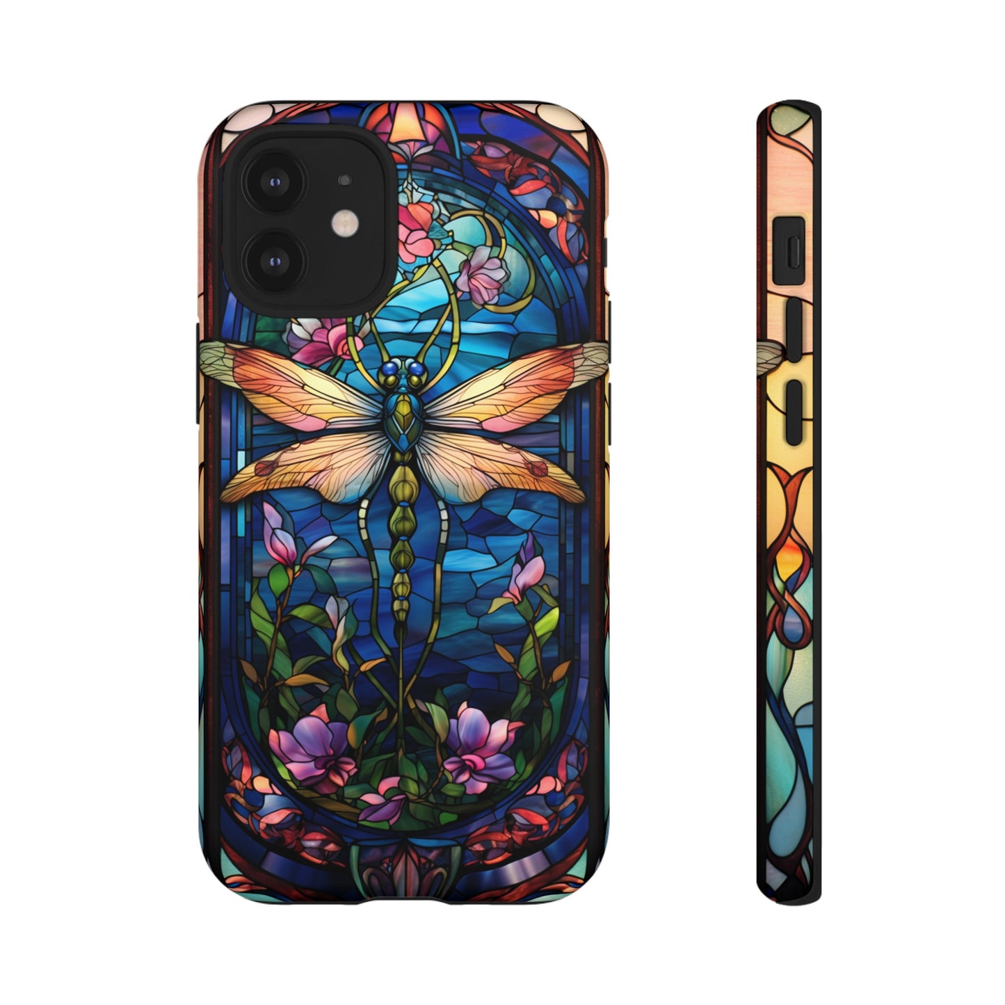 Art Nouveau Stained Glass Dragonfly Phone Case