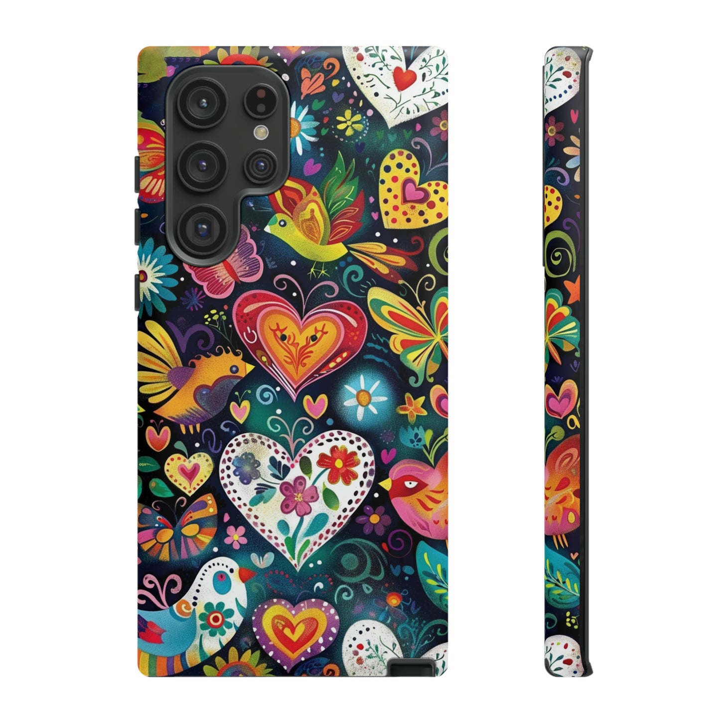 Floral Butterfly Magic Hearts Phone Case