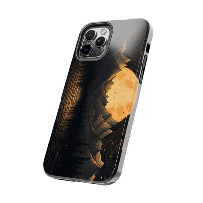 Elegant Nature-inspired Phone Case with Gold Accents