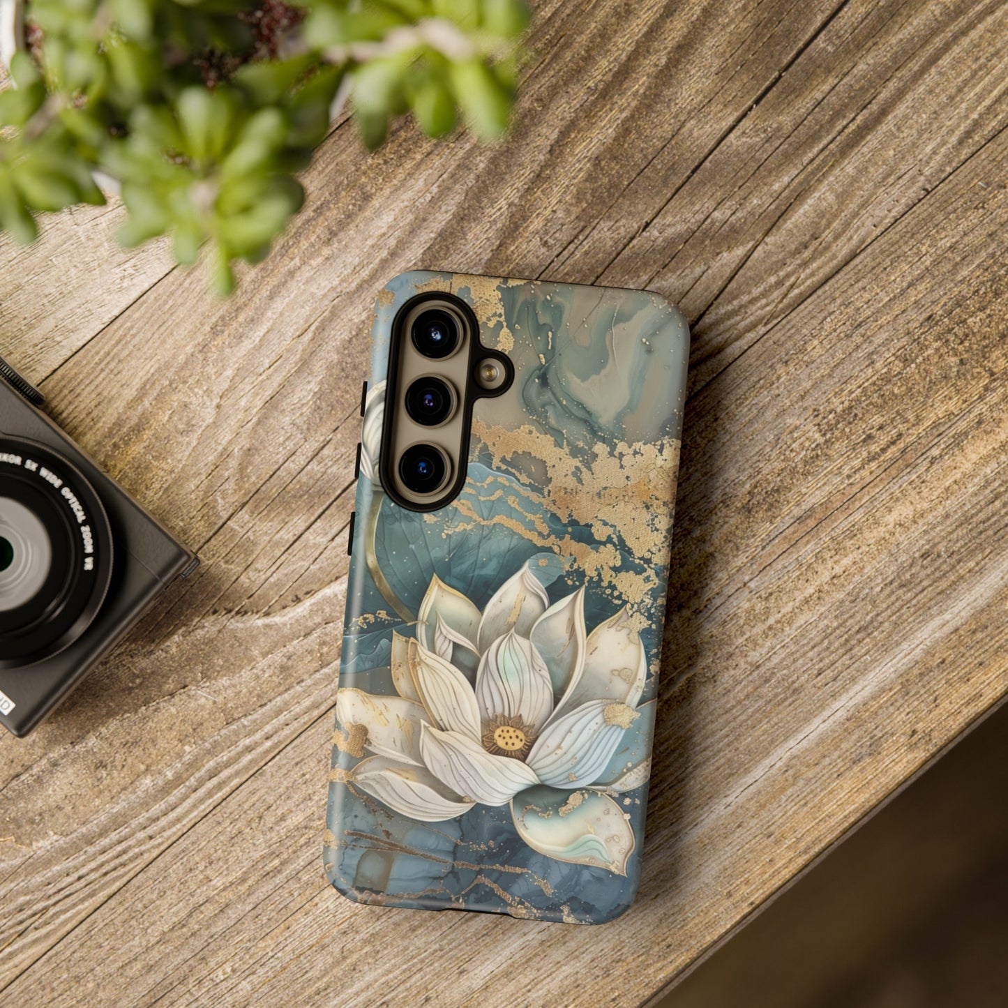 Zen Lotus Gold Floral Phone Case