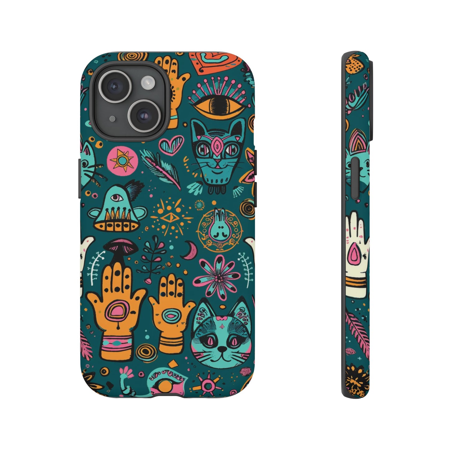 Kabbalistic Kitty Talisman Collage Phone Case