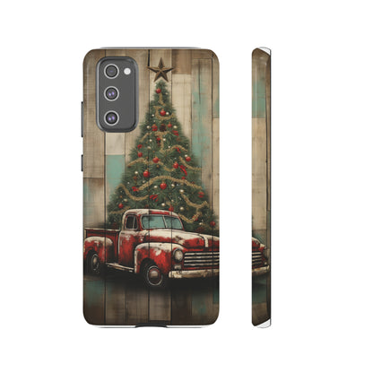 Classic Red Pickup Truck Christmas Phone Case