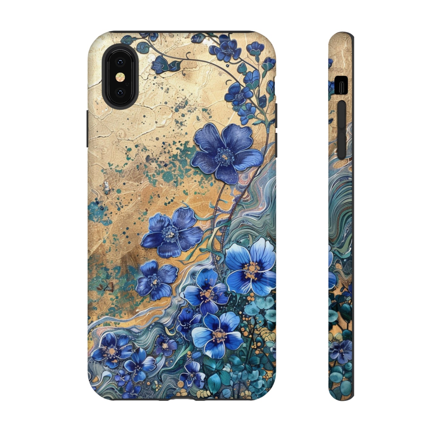 Forget Me Nots Vintage Color Splash Floral Design Phone Case