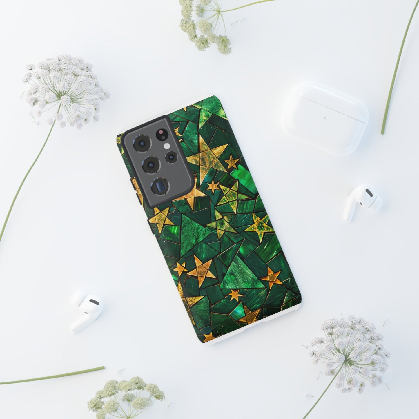 Green Celestial Stained Glass Mosaic Phone Case