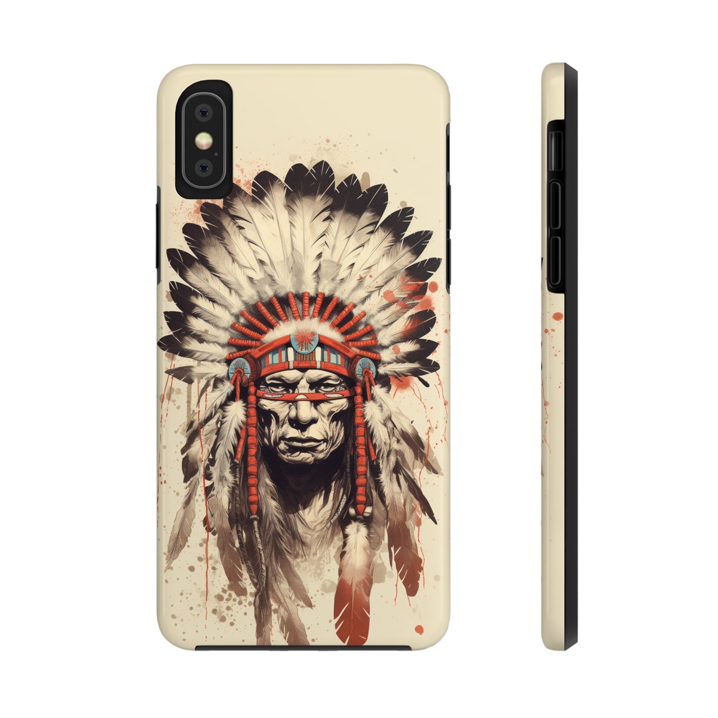 Proud Heritage: Native American Chief Headdress | Iconic Tribal iPhone Case for Models 11 through 14 Pro Max