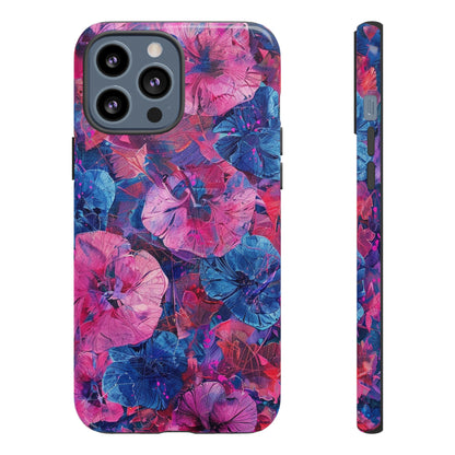 Magenta and Blue Color Floral Explosion Phone Case