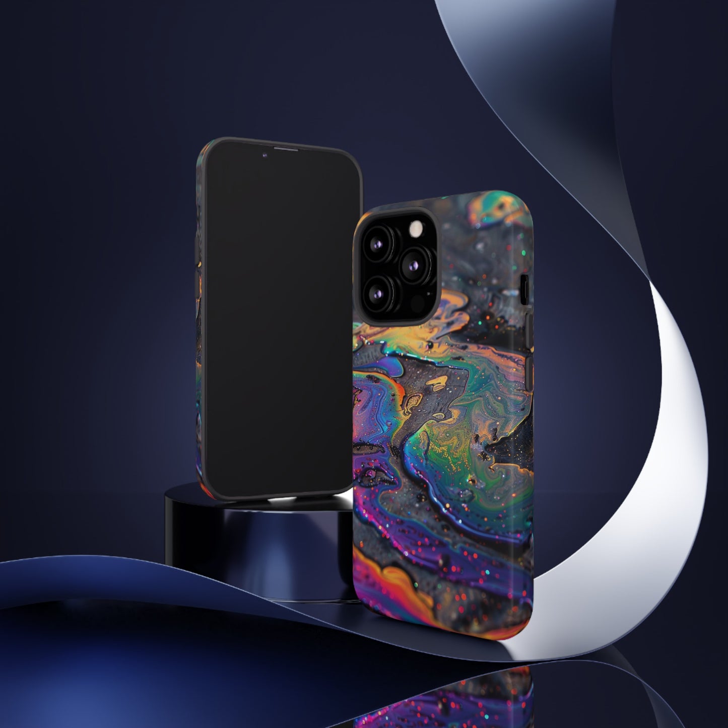 Opalescent Marbled Holographic Print Phone Case