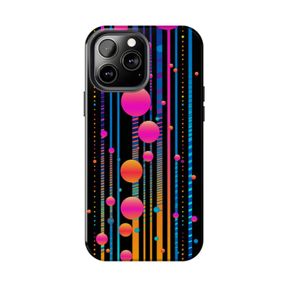 Experience a Blast from the Past: Retro Psychedelic Bubbles Tough Case for Apple iPhone Models